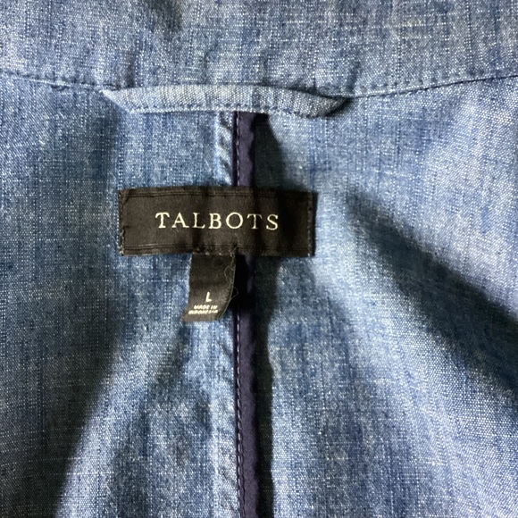 Talbots unlined blue jacket size L - Picture 5 of 13